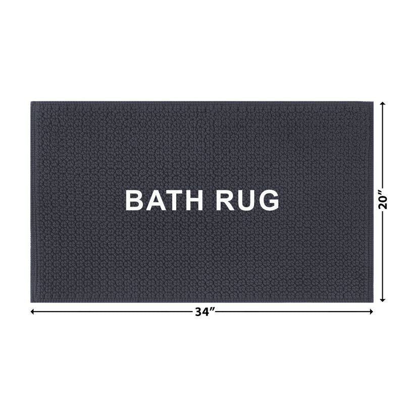 Better Homes & Gardens Signature Soft Grey Shadow Bath Mat - 20x34 in, Cotton Looped - Variation of THIS listing