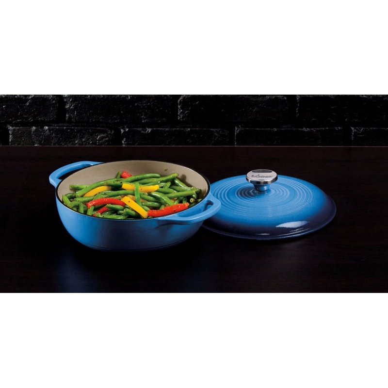 Enameled Dutch Oven 3 Quart - Blue Cast Iron Cookware