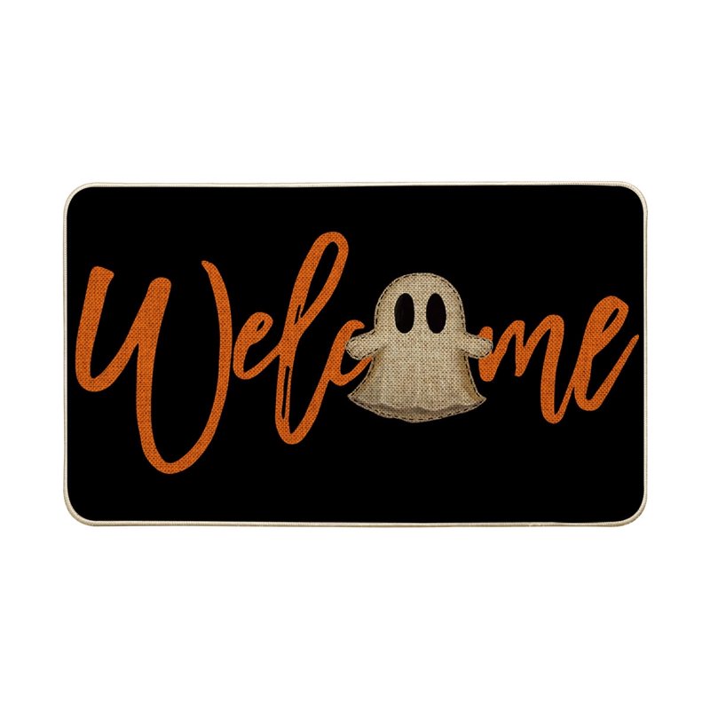 Halloween Welcome Doormat 17x29 Inch - Indoor Outdoor Door Rug E Variation