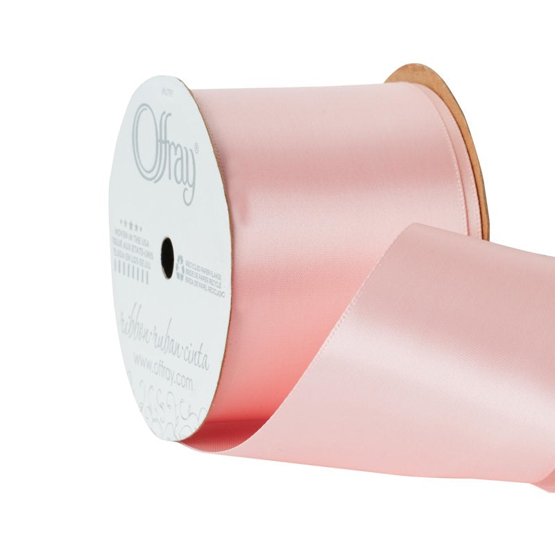 (2 Pack) Offray Satin Ribbon - Carnation Pink 2 1/4 inch Craft & Sewing Trim