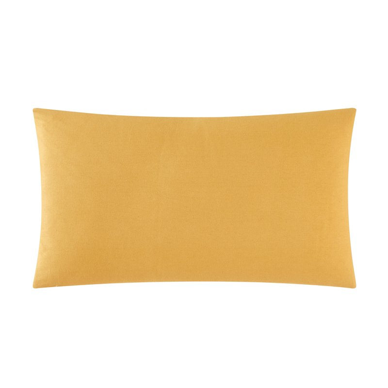 Yellow Oblong Decorative Pillow - 14 x 24 Inch Indoor Accent Cushion - Variation 1