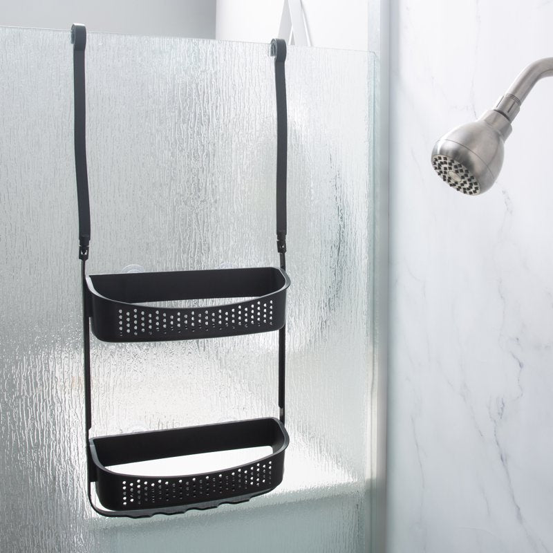 Black 2-Way Convertible Shower Caddy - Matte Black Bath Organizer