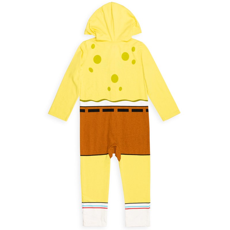 Kids SpongeBob SquarePants Zip Up Cosplay Costume Coverall - Yellow, 18-20