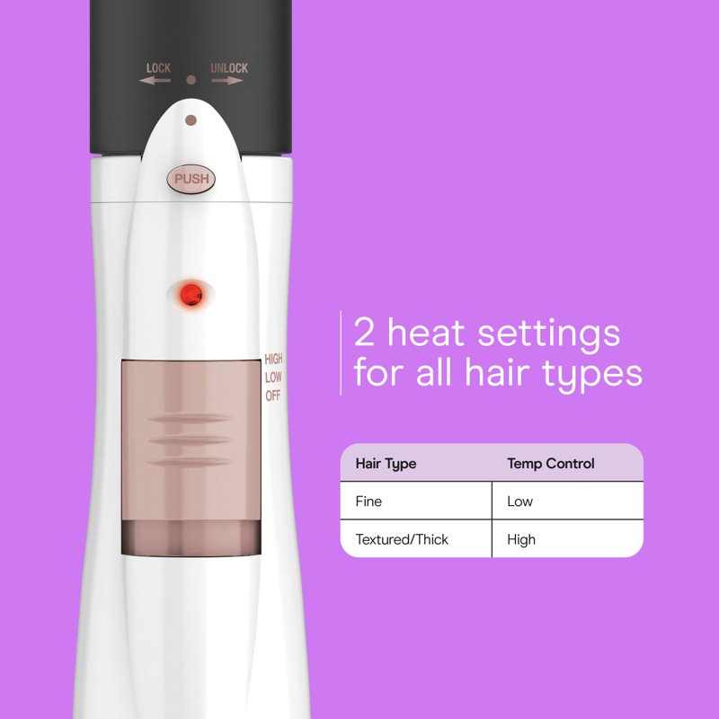 3-in-1 Hot Air Brush with Double Ceramic - 1000W Hair Dryer