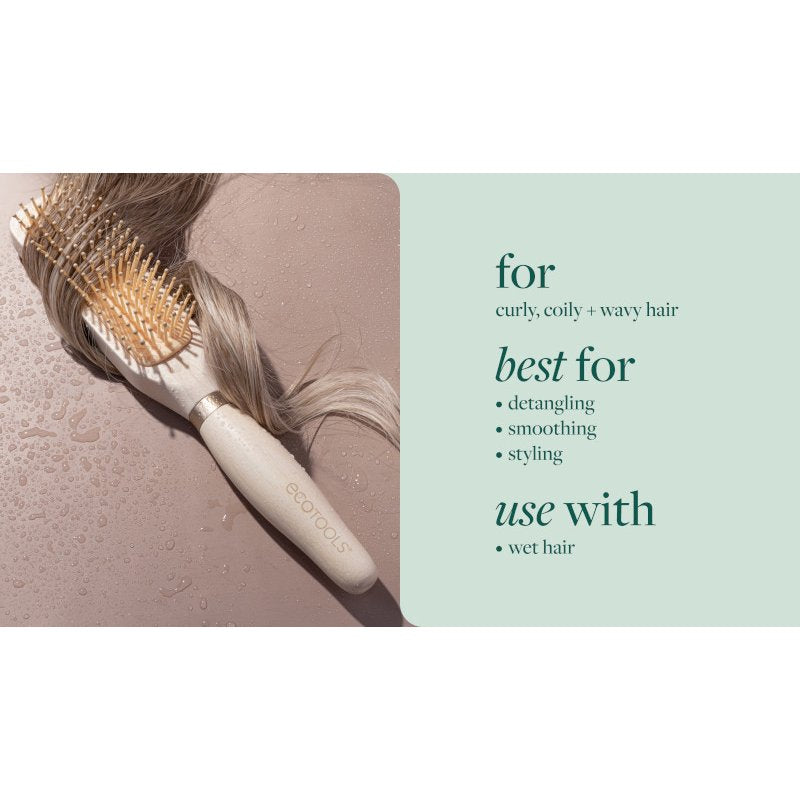 Curl Activating Detangler Brush with Bamboo Handle - EcoTools