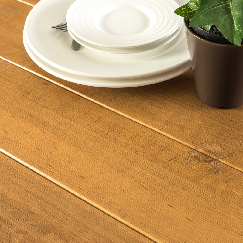 Becky Farmhouse Rectangular Wood Dining Table - 45 Inch