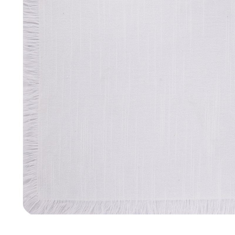 4 Pack White Cotton Napkin Set - 18" x 18" - Machine Washable