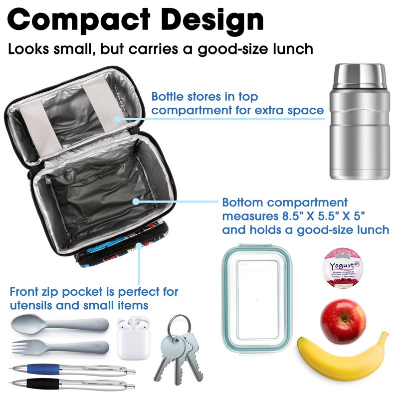 Insulated Kids Lunch Bag - Corey Graffiti Design