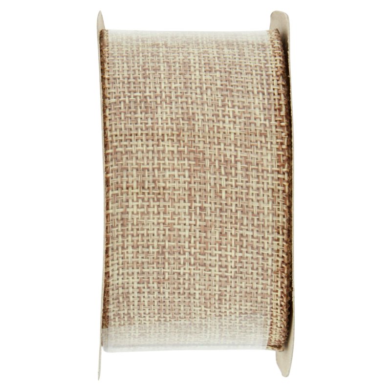 Natural Burlap Ribbon 1.5 Inch Woven Craft Trim - 9 Feet, Offray