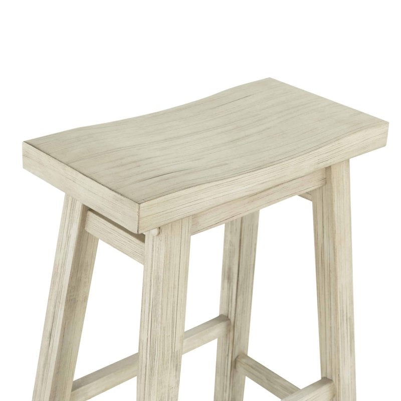 Saddle Counter Stool - 24" Eco-Friendly Rubberwood - Sawgrass Finish