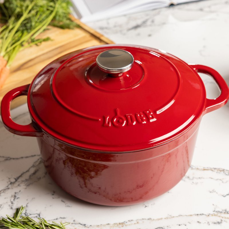 5.5 Quart Cardinal Enamel Cast Iron Dutch Oven
