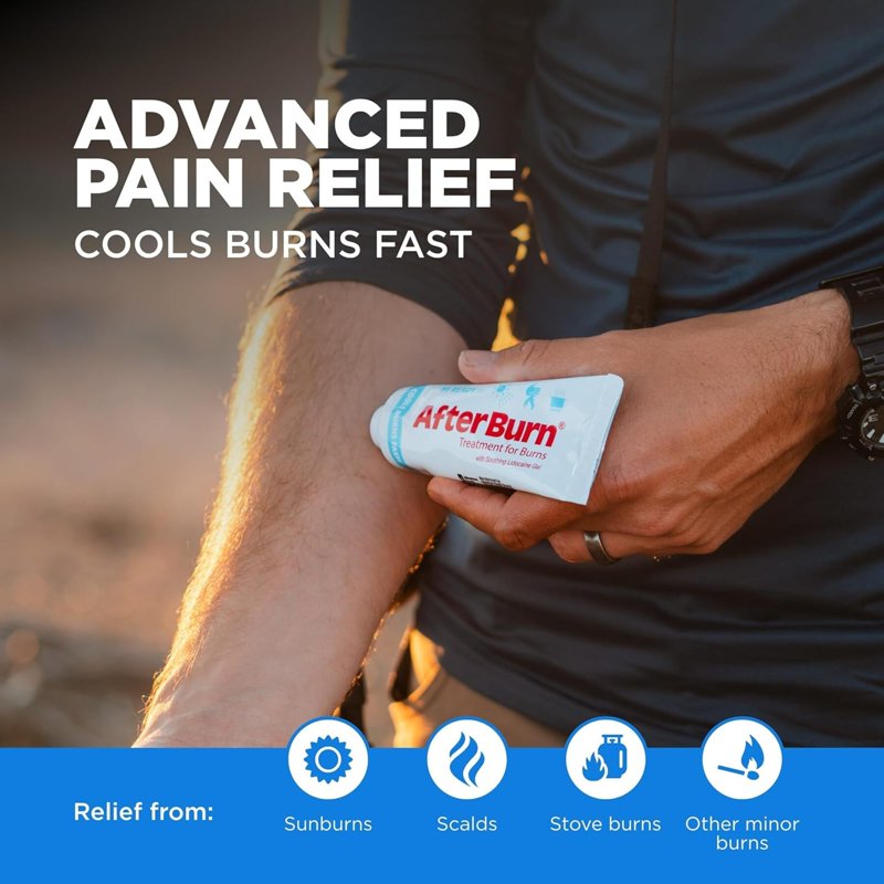 AfterBurn Advanced Pain Relief Gel - 2 oz. Tube for Burns
