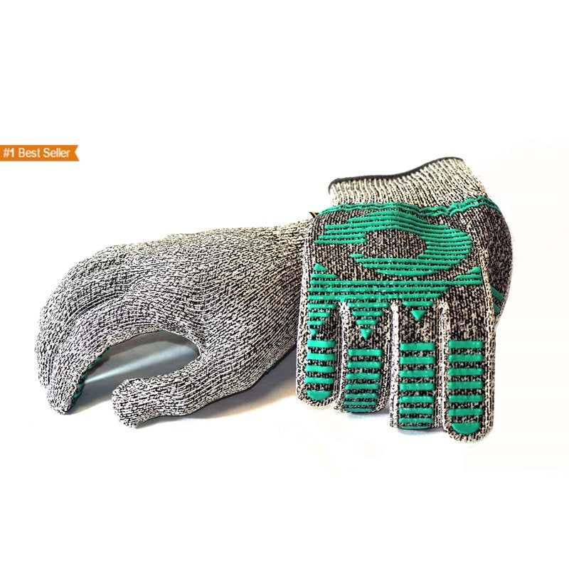 Cut Resistant Gloves with Silicone Grip - Heat-Resistant, Medium
