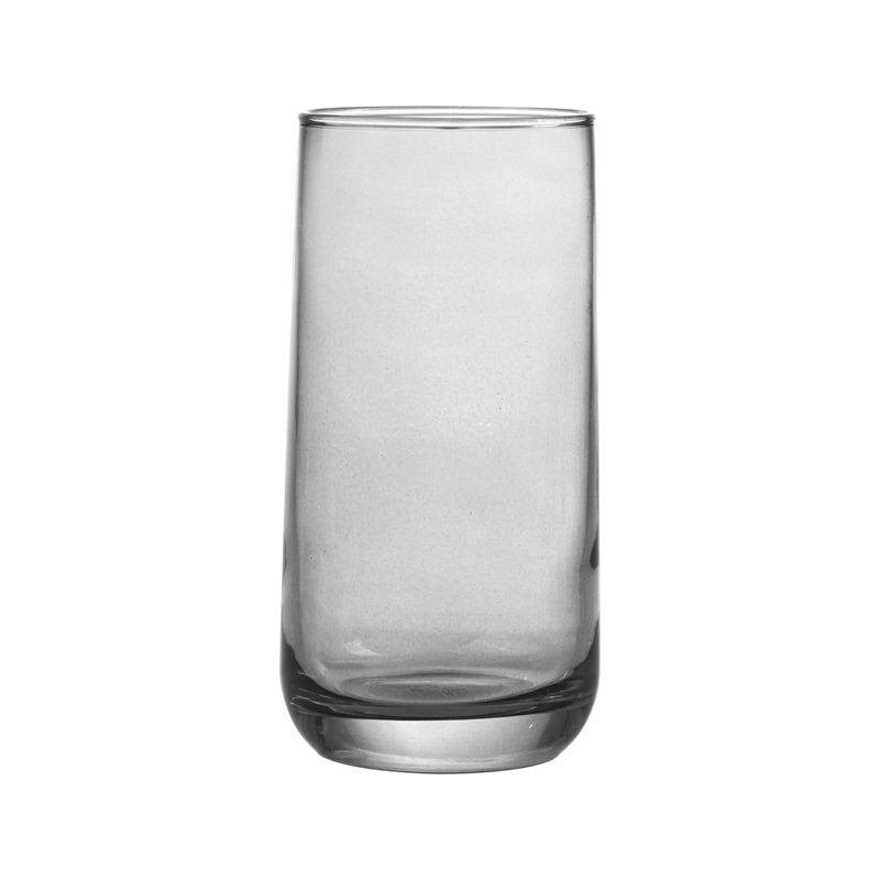 16-Piece Smoke Drinkware Set - Elegant Glass Tumblers & Coolers