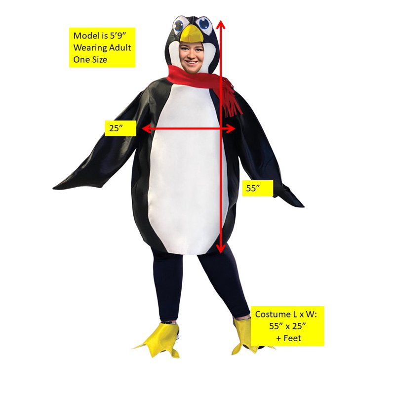 Plus Size Penguin Halloween Costume for Women - Waddling Animal Suit