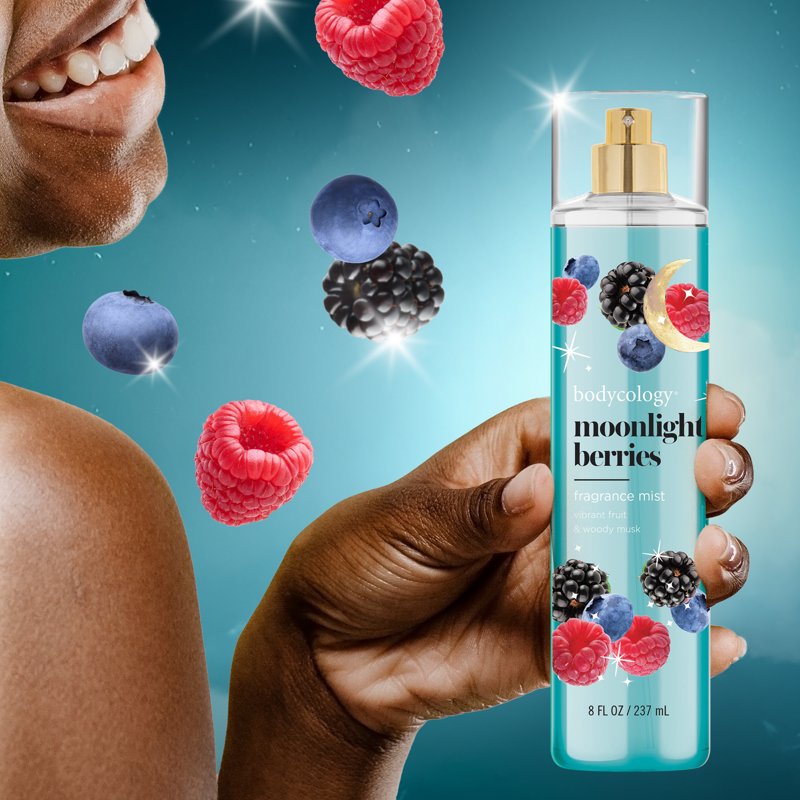 Moonlight Berries Fragrance Body Mist - Long-Lasting Fruit & Musk Scent, 8 oz