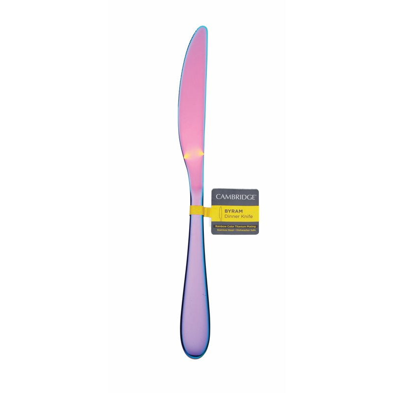 Rainbow Mirror Stainless Steel Dinner Knife Set - Multicolor, 4 Pack