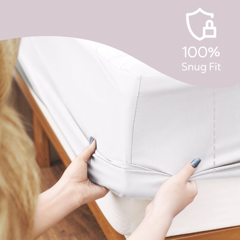 Queen Waterproof Mattress Protector Fitted Cover Deep Pocket White