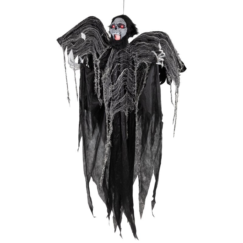 Animated Hanging Zombie Vampire Halloween Decoration - Lights & Sound, 5 Feet