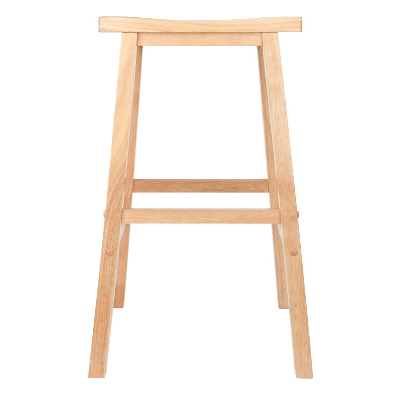 Saddle Seat Bar Stool - Beechwood, 29" Height, Natural Finish