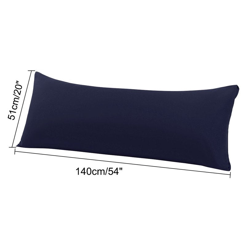 Microfiber Body Pillow Cover 20 x 54 Navy Blue - 2 Piece Set