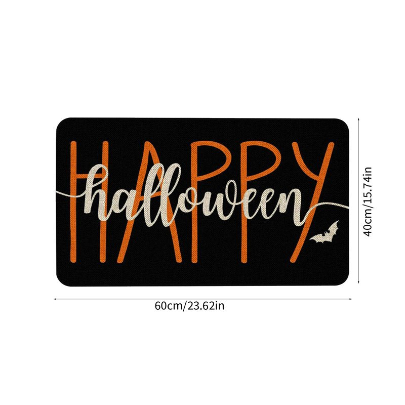 Halloween Door Mat - Spider Web Bones Welcome Doormat B - 16x24 Inches