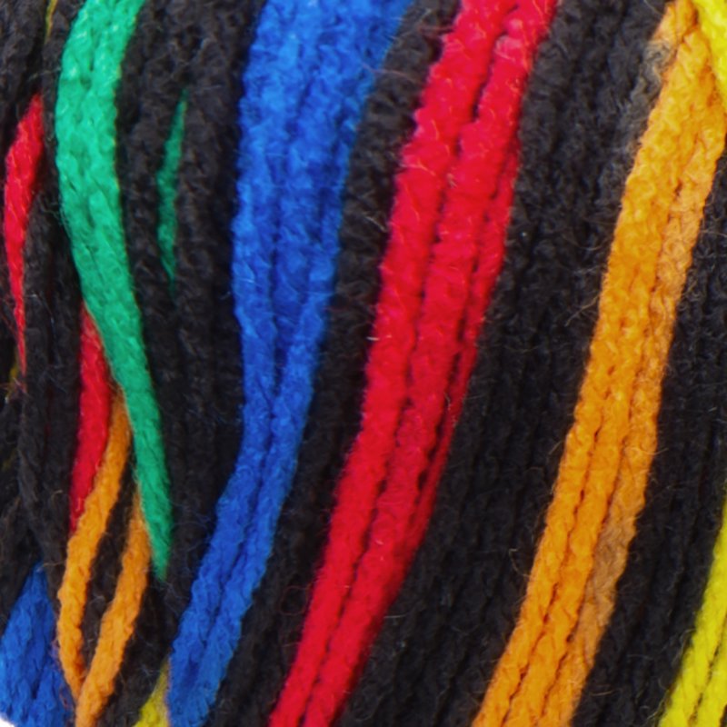 Red Heart Super Saver Worsted Acrylic Yarn Primary Stripes - 5oz/142g, 236yd, Variation of Single