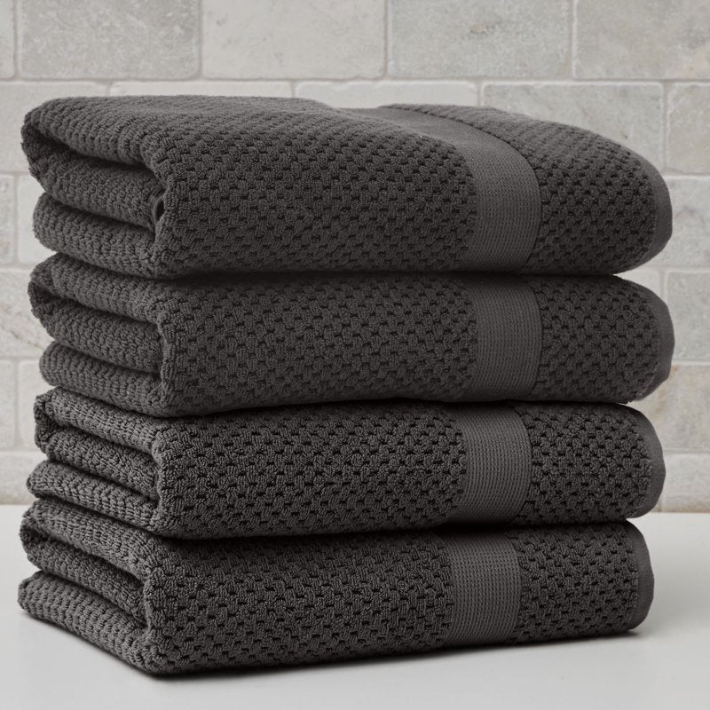 Better Homes & Gardens Grey Shadow Soft Cotton Popcorn Textured Bath Towel
