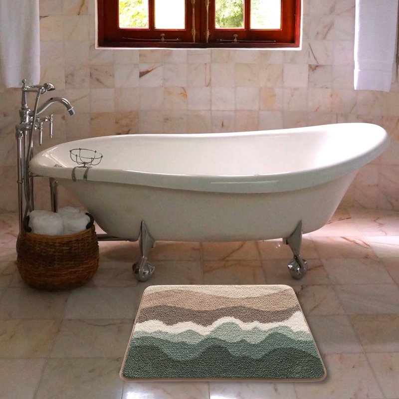 YZEGDCH Multicolor Soft Absorbent Quick Dry Bathroom Rug - Variation #14