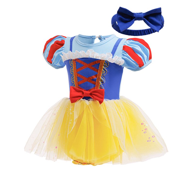 Princess Baby Romper Costume for 3-6 Months - Lace & Tulle Dress with Headband