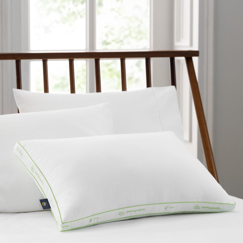 Sertapedic Firm Bed Pillow 2 Pack - Standard/Queen Supportive Hypoallergenic