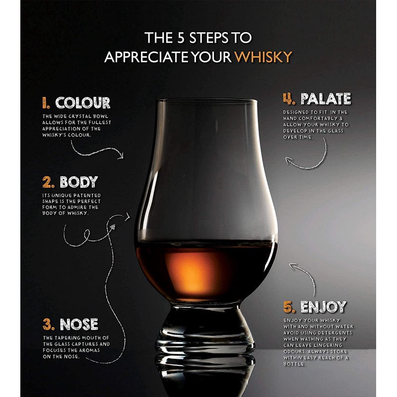 Blind Tasting Crystal Whiskey Glasses - Set of 2 Gold
