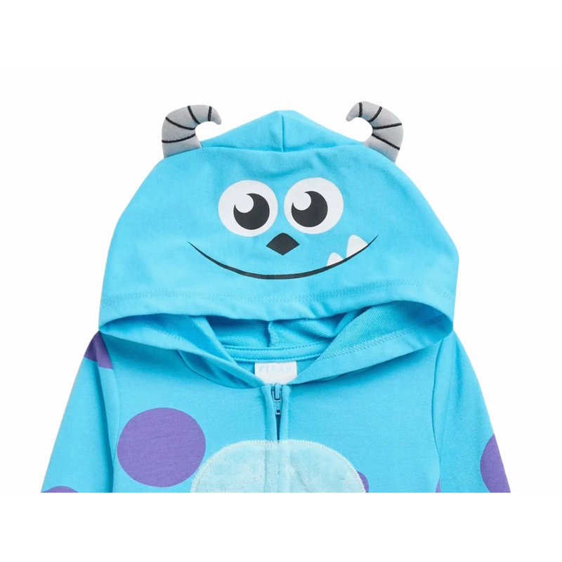 Kids Sulley One-Piece Costume Pajama - Toddler Hoodie Romper, 3T