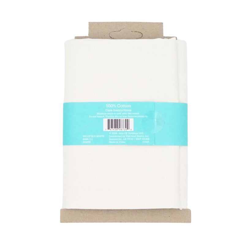 White Cotton Fabric 1 Yard Pack - Quilting & Sewing Material, 44" Wide - 2 Pack