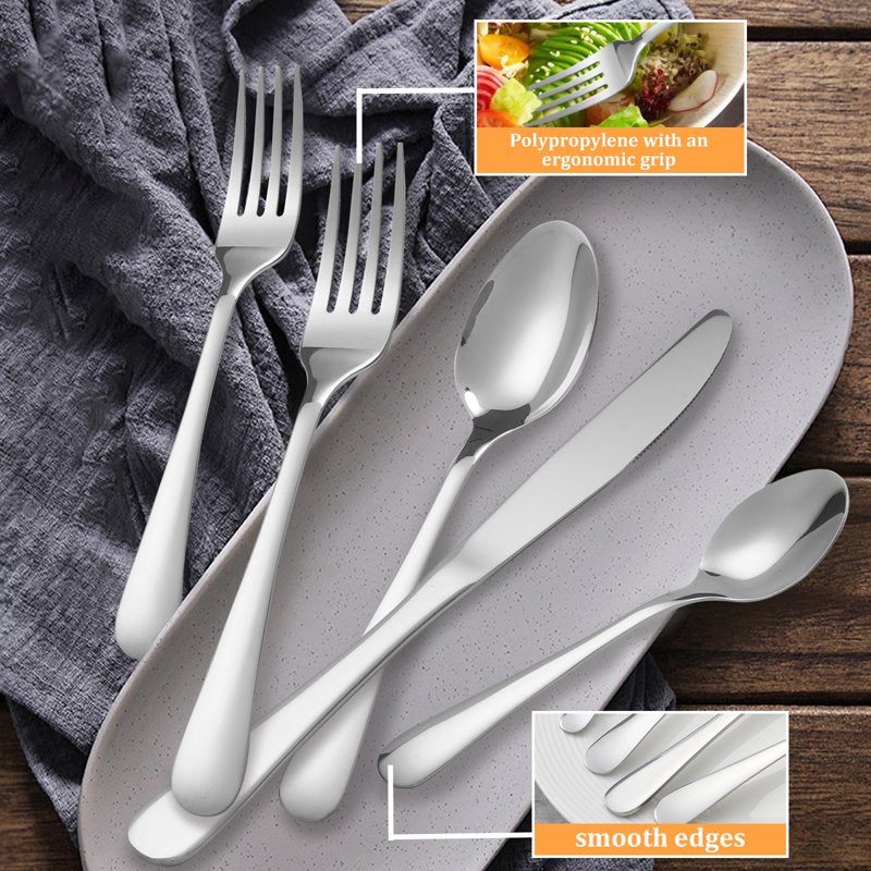 20-Piece Stainless Steel Flatware Set for 4 - Silver