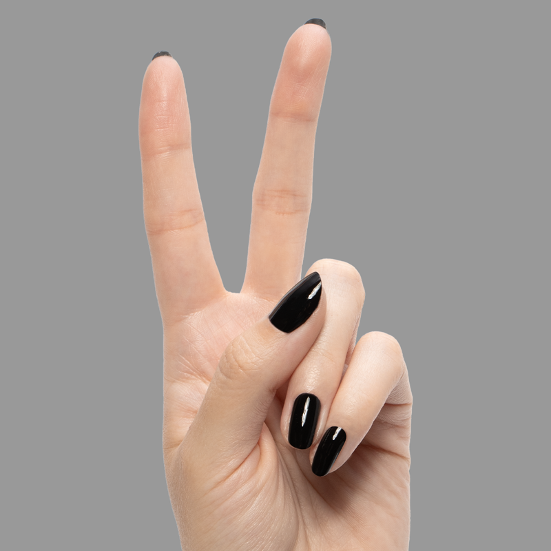 Long-Lasting Gel Nail Polish - E+M Inky Black - 0.46 fl oz