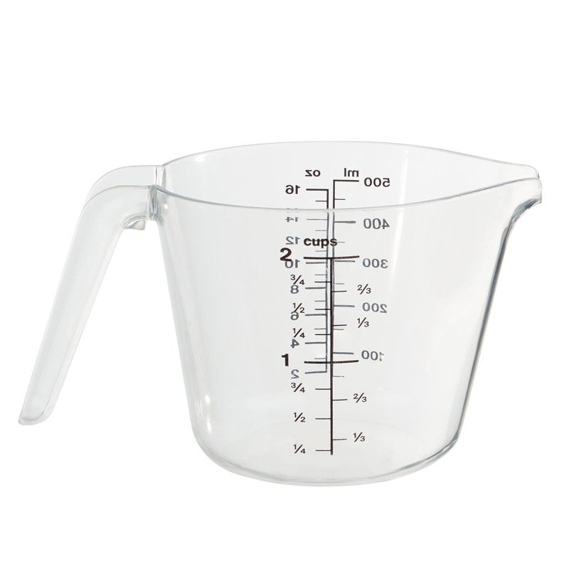 Large Spout Plastic Measuring Cup - 2 Cup Capacity, Clear