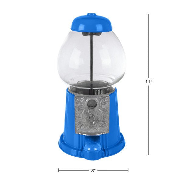 11-Inch Mini Gumball Machine - Blue Candy Dispenser