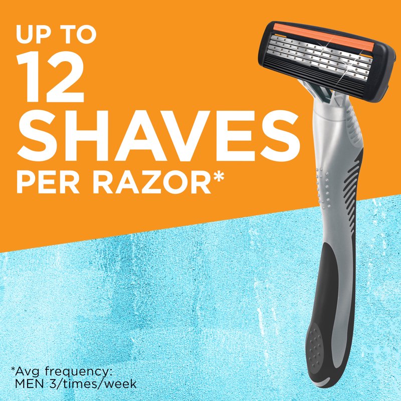 Men's 4-Blade Disposable Razors - 3-Count for Close Shave