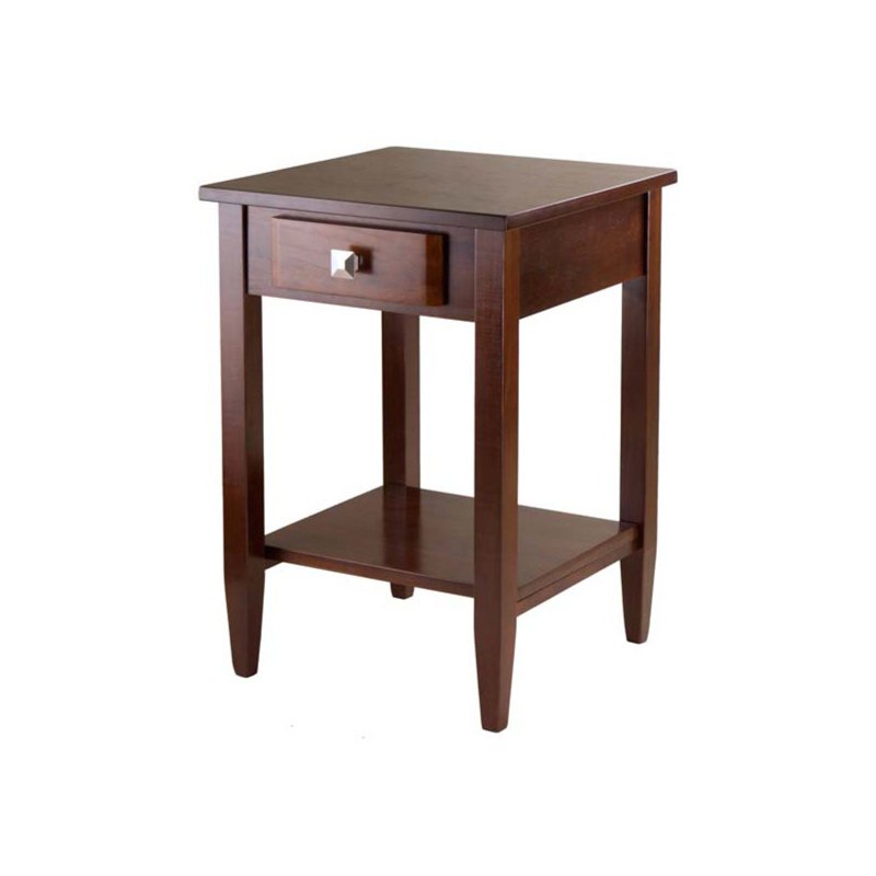 Richmond Accent End Table - Walnut Finish with Storage