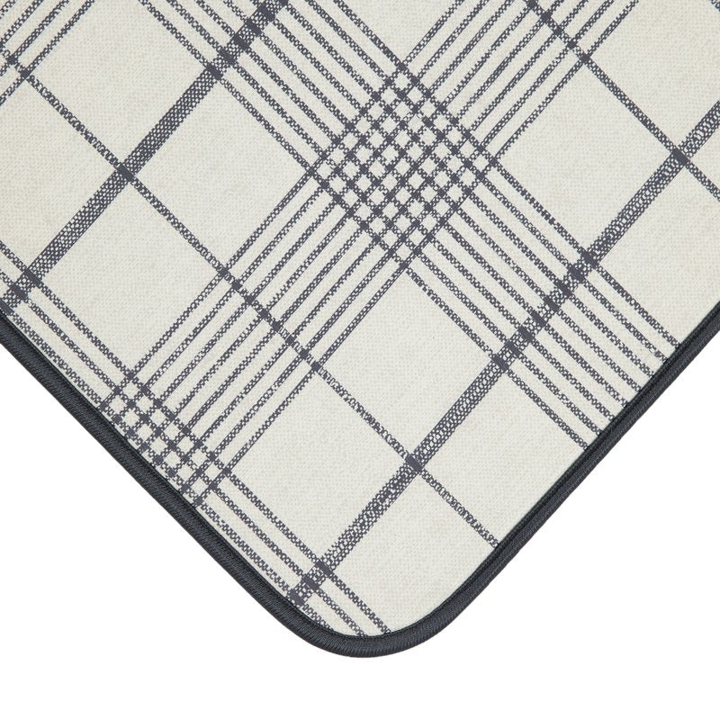 Weston Plaid Dish Drying Mat - 18" x 24" - Absorbent Polyester