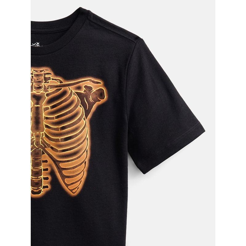 Halloween Boys Graphic T-Shirt with Short Sleeves - Black Soot, Size 10-12
