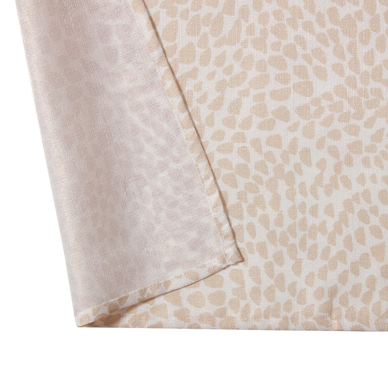 Fabric Shower Curtain - Taupe Abstract Leopard Pattern - 72 x 72 Inches - Curtain