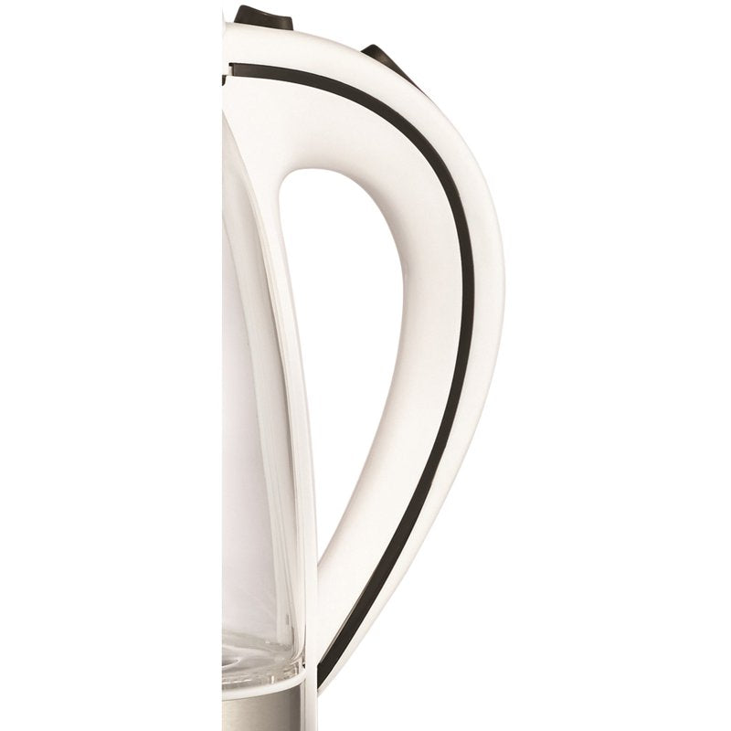 White Tempered Glass Tea Kettle - 1.7L with Cordless Base