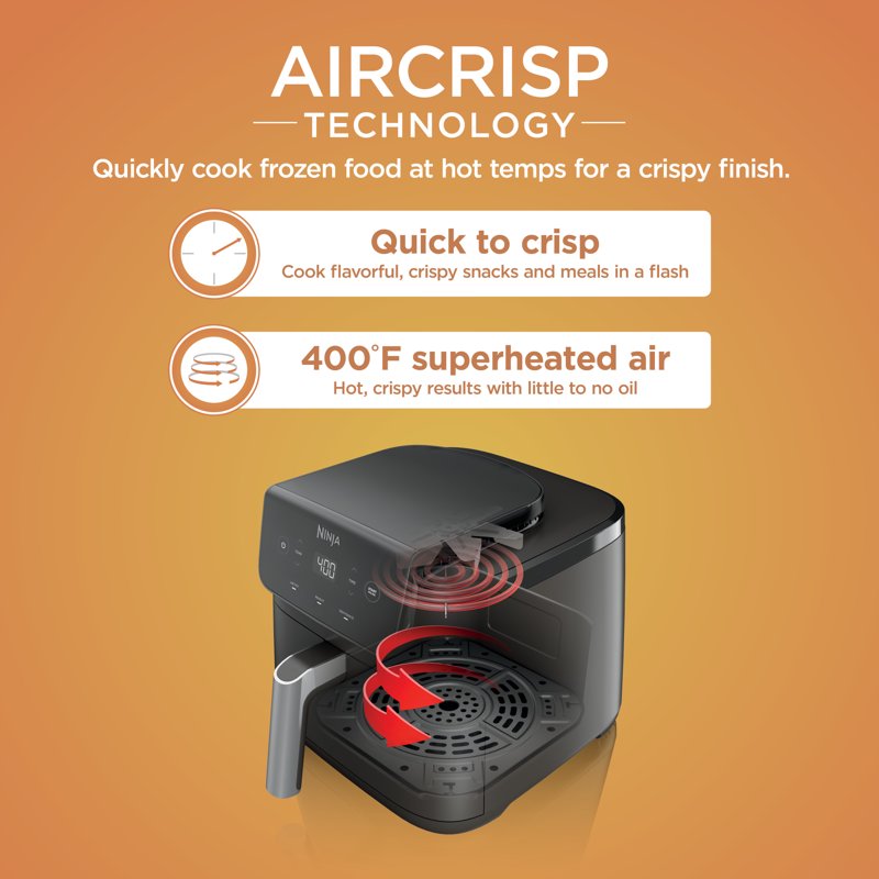 Ninja Air Fryer Pro XL 5-Qt - 3-in-1, Nonstick, Black