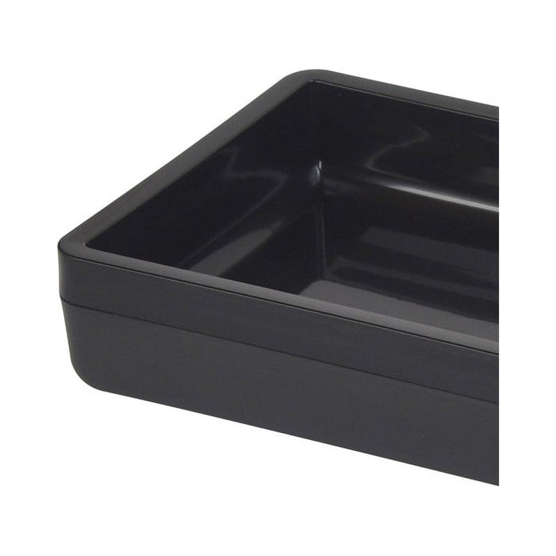 (4 Pack) Frosted Black Plastic Soap Dish - Compact Bathroom & Kitchen Organizer