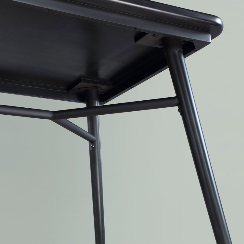 Scandinavian Charcoal Dining Table - Seats 6, Modern Design