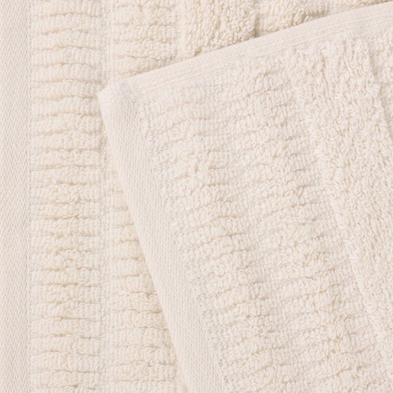Ivory 9-Piece Cotton & Viscose Blend Towel Set - Soft, Quick Dry Bathroom Towels