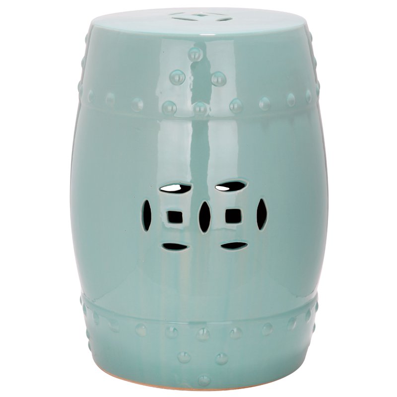 Modern Ming Ceramic Garden Stool - Indoor/Outdoor Accent Piece