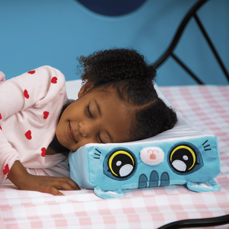 Blue Kitty Pillow Cube Kid Cubes 2-in-1 Plush Toy & Toddler Pillow